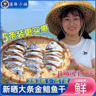 阳江特产大金鲳鱼干海鲜干货咸鱼干淡晒金昌鱼自制风干下饭腊鱼干