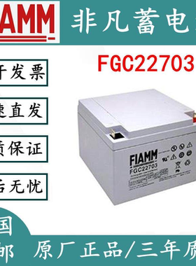 FIAMM非凡蓄电池FGC22703免维护12V27AhUPSEPS通讯消防电力直流屏