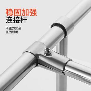 晾衣架3防0定4不锈双杆架杆钢内外顶室装 晾衣单杆阳台固式 风晒衣
