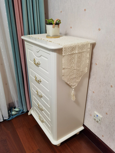 欧式五斗柜客厅储物柜壁挂式多功能实木抽屉柜五斗柜卧室低柜储物