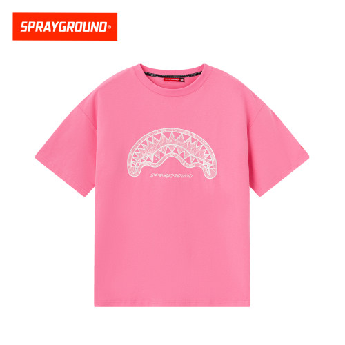 SprayGround鲨鱼嘴刺绣短袖T恤男女街头宽松潮流26夏季新美式情侣