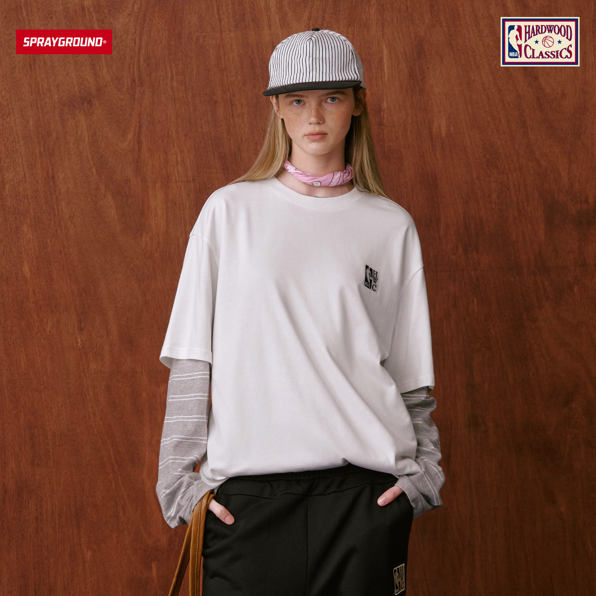 SprayGround丨NBA HWC联名系列短袖T恤男女夏季潮流半袖体恤上衣