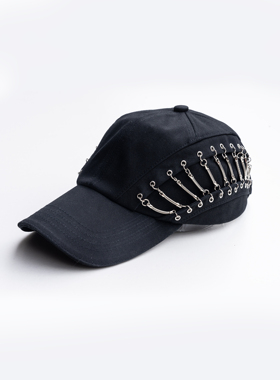 INSIDE OUT 新款时尚小众百搭硬顶鸭舌帽镂空蛇骨链棒球帽男女