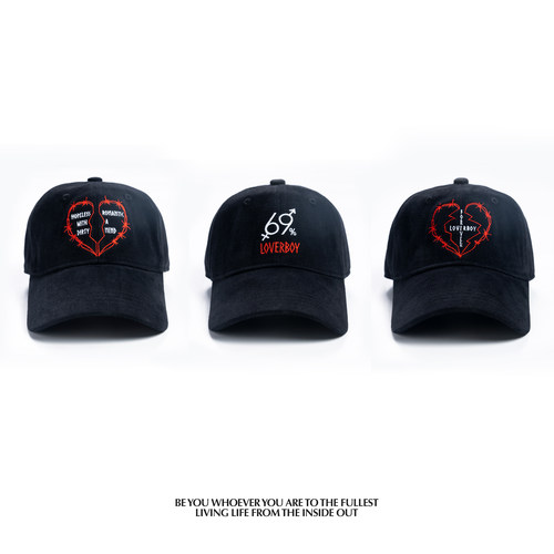 休闲街头无性别四季通用弯檐刺绣