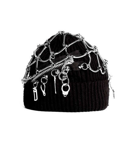 黑色冷帽小众原创纯手工