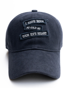 INSIDE OUT 小众原创时尚百搭贴布刺绣鸭舌帽黑色帽子棒球帽男女