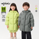 中长款 95绒子充绒800蓬 woobaby儿童羽绒服男女童24冬季 连帽外套