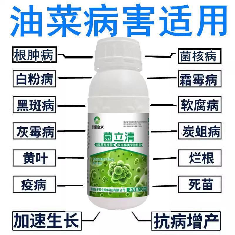 油菜杀菌剂油莱病专用药烂根黄叶杀菌剂菌核病软腐病灰霉根肿病药