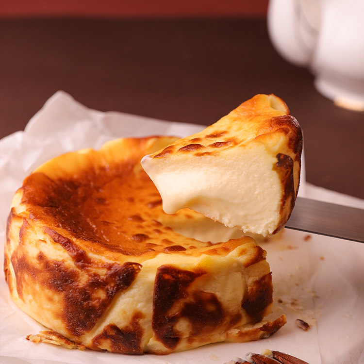 壹粒谷仓巴斯克芝士蛋糕烤芝士奶酪下午茶甜品芝士生日蛋糕盒烘培