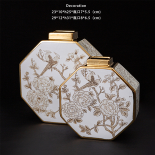 不止鎏金白瓷!东方巴黎Grisaille新中式“喜上眉梢”花瓶开运摆件