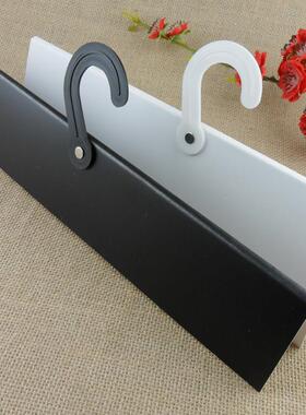 35cm面料挂卡黑色纺织布样挂钩现货布行布板夹通用全空白布料吊卡