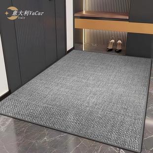 意大利编织纹入户门地垫2025新款 纯色进门门口地毯耐脏防滑脚垫