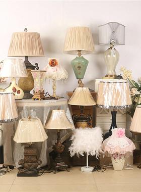 美国覆古旧树脂陶瓷台灯家庭桌面写字台床头柜展示创意装饰灯座