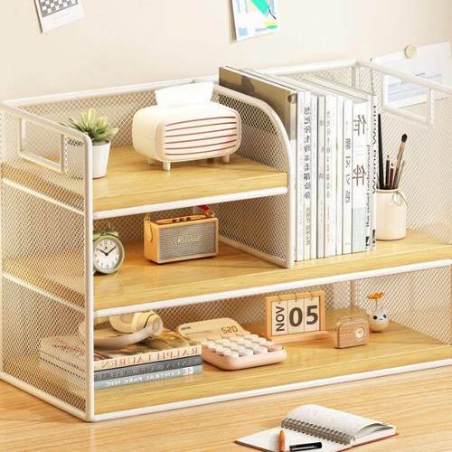 书桌立架桌面小层架置物架收纳家用多层小型书架文件整理分层架子