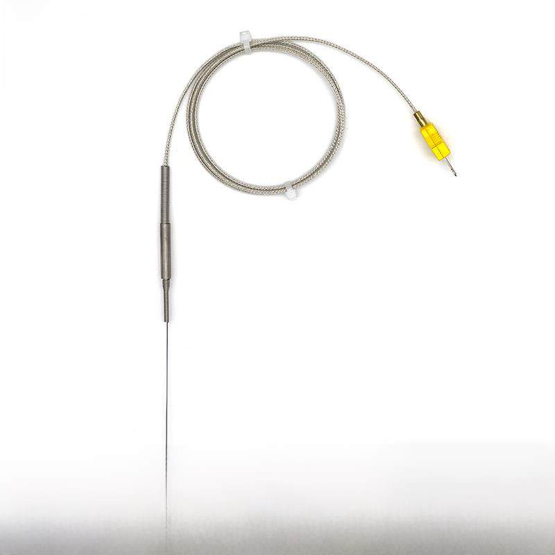 K型铠装热电偶直径0.5mm、0.8mm温度传感器可弯曲 探针材质GH3039