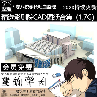 超全影剧院CAD图纸合集 文化建筑 影院剧院文化中心建筑CAD施工图