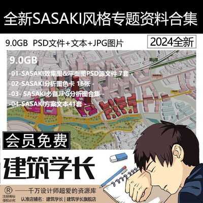 2024全新SASAKI风格分析图PSD+色卡+方案文本合集