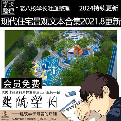 全新25套现代住宅景观方案设计文本合集 住区花园庭院景观设计