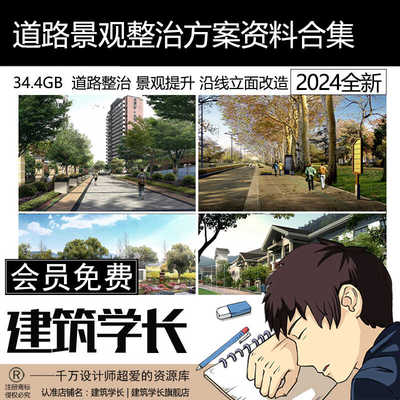 城市道路景观整治提升建筑立面改造沿线两侧街道方案文本资料合集