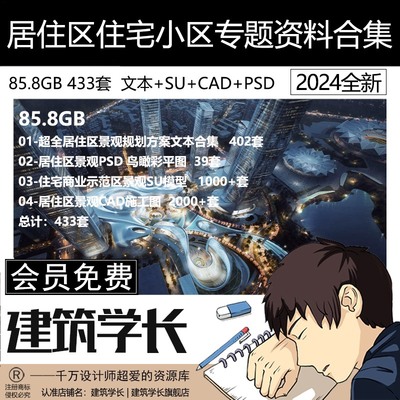 居住区住宅小区专题资料合集高层综合体建筑CAD方案文本SU模型PSD