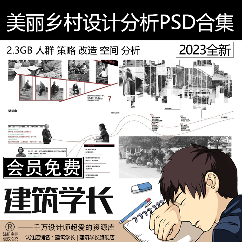 美丽乡村设计分析PSD合集人群策略改造空间前期节点分析