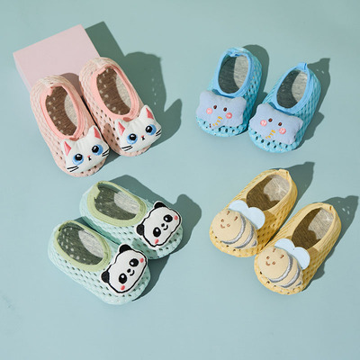 宝宝地板袜夏季网眼透气防滑软底