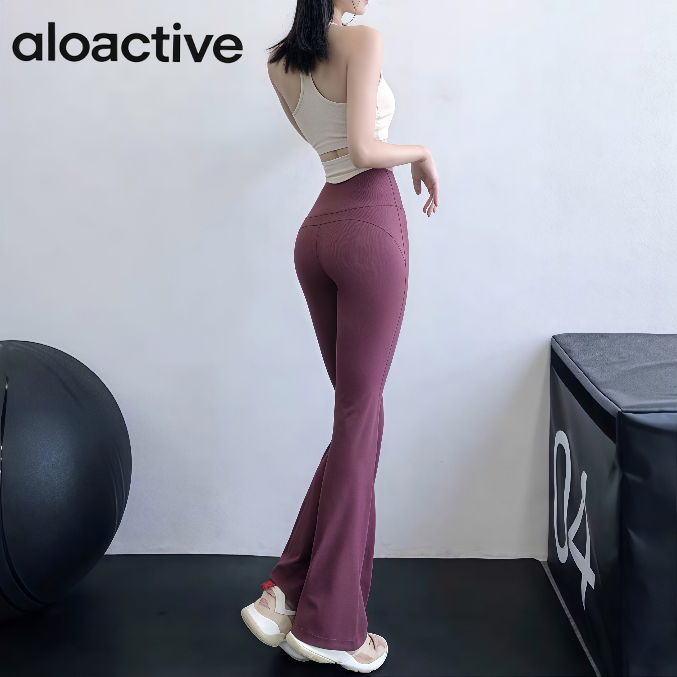 ALOACTIVE高腰提臀显瘦瑜伽裤
