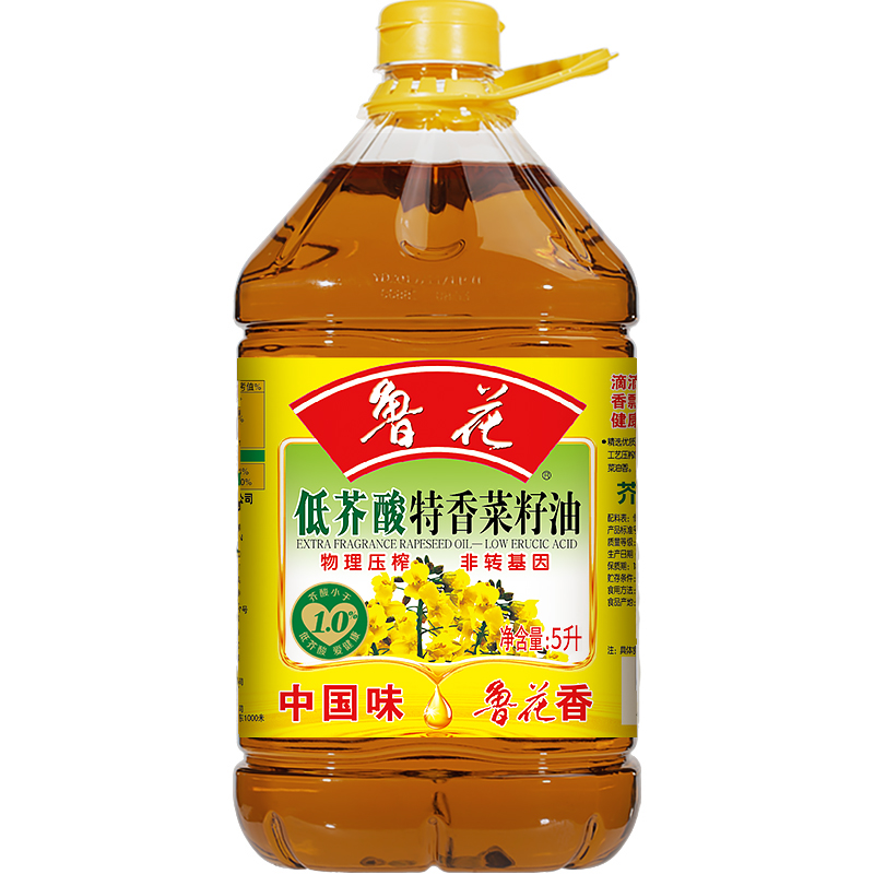 【鲁花直营】 鲁花 低芥酸特香菜籽油5L 非转基因 物理压榨