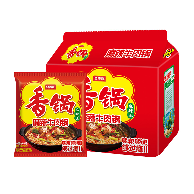 今麦郎 方便面 麻辣香锅香菜面袋装速食地道辣面内含海带包泡面