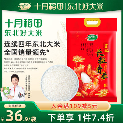 5kg长粒香大米十月稻田