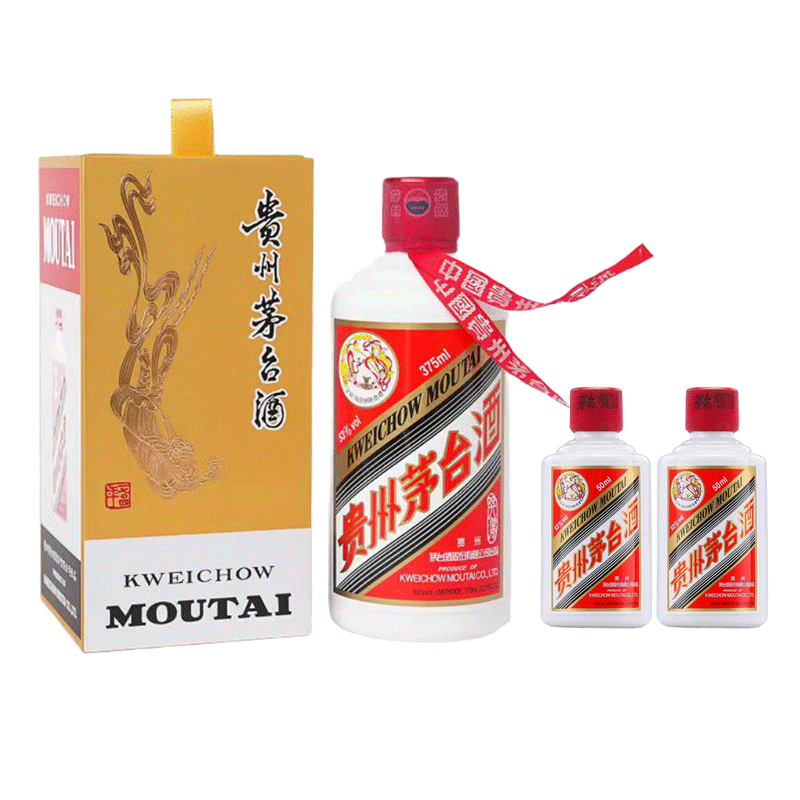 贵州茅台53度375ml巽风茅台+53度50ml*2瓶小茅台