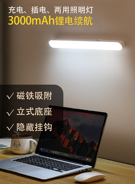 充电宿舍灯学习台灯小夜灯大学生寝室磁铁吸附式LED灯酷毙灯阅读