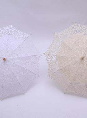 工艺蕾丝花边公主伞 吊坠装饰伞 棉布绣花个性时尚摄影太阳伞洋伞