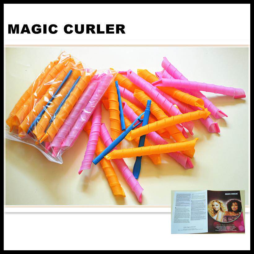 IC CURLER正品55长中卷魔法卷18根装梨花头卷塑料卷发器