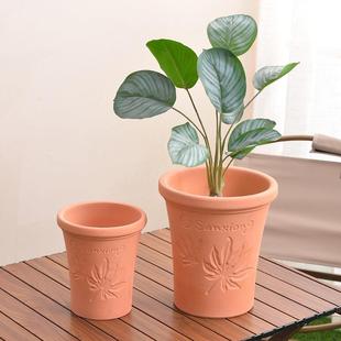 高兰花盆复古做旧透气红陶花盆客厅阳台庭院花园植物陶瓷陶土盆定