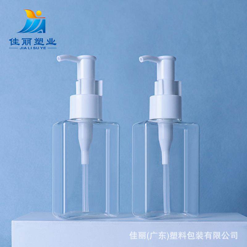 100ml方形瓶PET塑料瓶卸妆油泵瓶按压瓶子洗发水沐浴露小样分装瓶