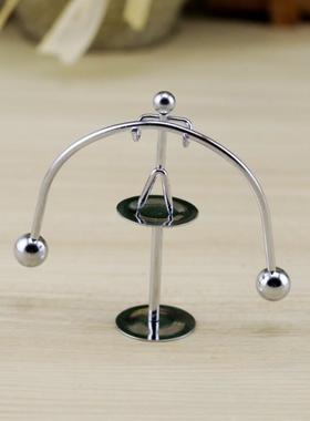 超迷你版小号平衡摆 创意举重金属工艺品 不倒摆设定制
