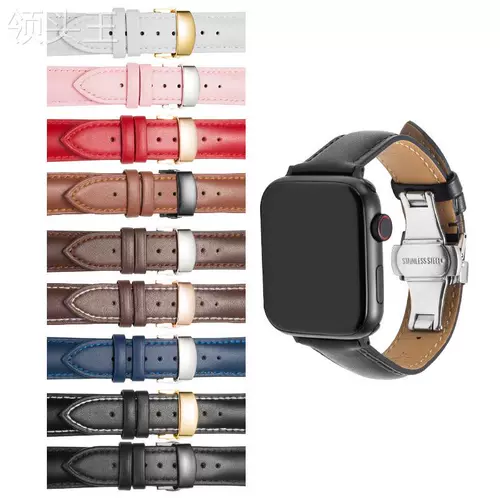 Применение Apple Watch Band Apple Watch1234567 Терминал генерации True Cowhide Butterfly New лента