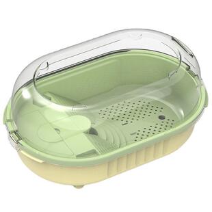 养乌龟专用缸家用龟缸乌龟饲养缸小乌龟专用缸爬台晒台乌龟缸椭圆