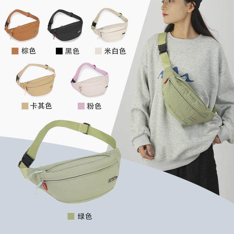 腰包ins潮牌胸包日系简约耐磨单肩斜挂包休闲运动男女斜挎包定制