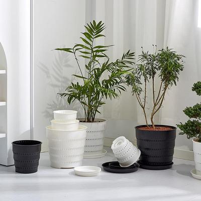 云朵大口径25cm圆形加厚控根盆四季阳台家用绿植花卉多孔透气花盆