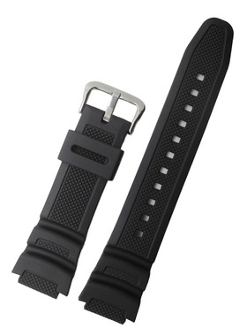 黑色18mm凸口表带电子表手表AE-1000w表带橡胶AQ-S810W/W-S200H