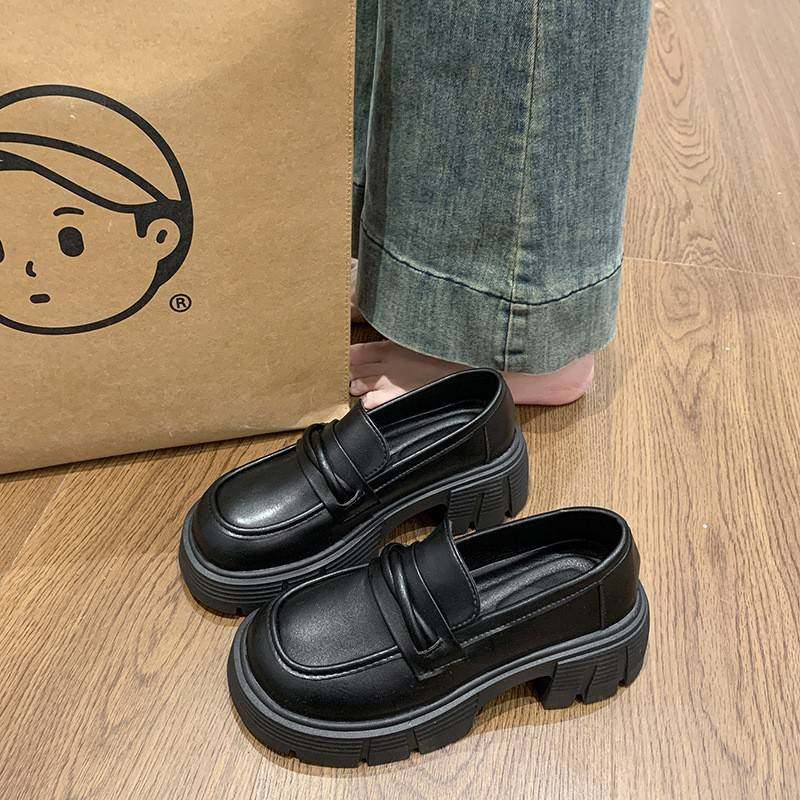 英伦黑色小皮鞋女2026新款浅口乐福鞋女春秋季裙袜穿玛丽珍单鞋定,女鞋,浅口单鞋,淘宝优惠券,粉丝福利购,淘宝优惠卷