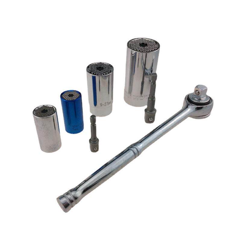 多功能套筒7-19mm棘轮扳手电钻接杆3/8魔术套筒gator grip定制