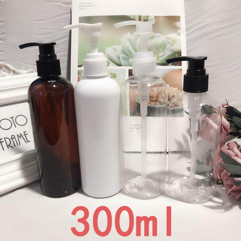 300ml圆肩按挤压泵分装瓶替换酒店洗手液洗发水沐浴露按压乳液瓶