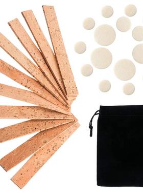 FBA热销 单簧管维修工具套装 17PSC白色音孔垫+软木塞10定制