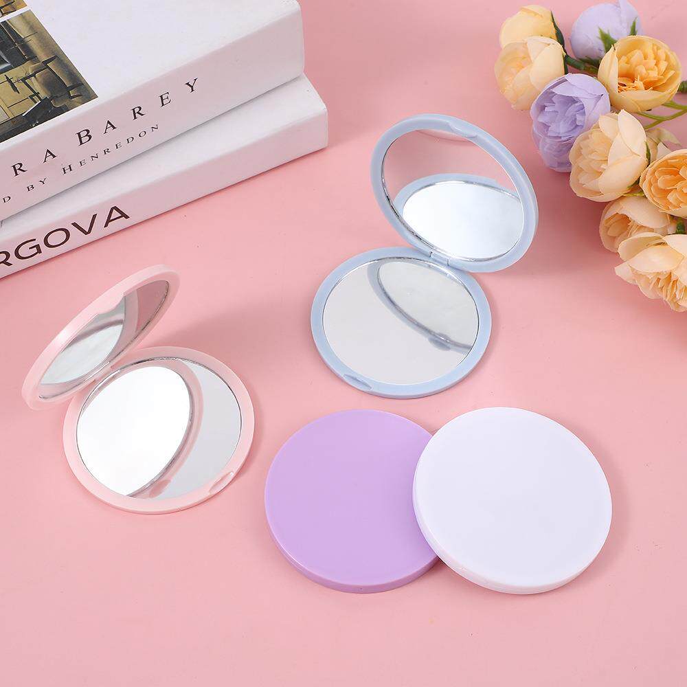 镜子折叠化妆镜随身便携双面翻盖手持DIY圆形LOGO礼品小镜子定制