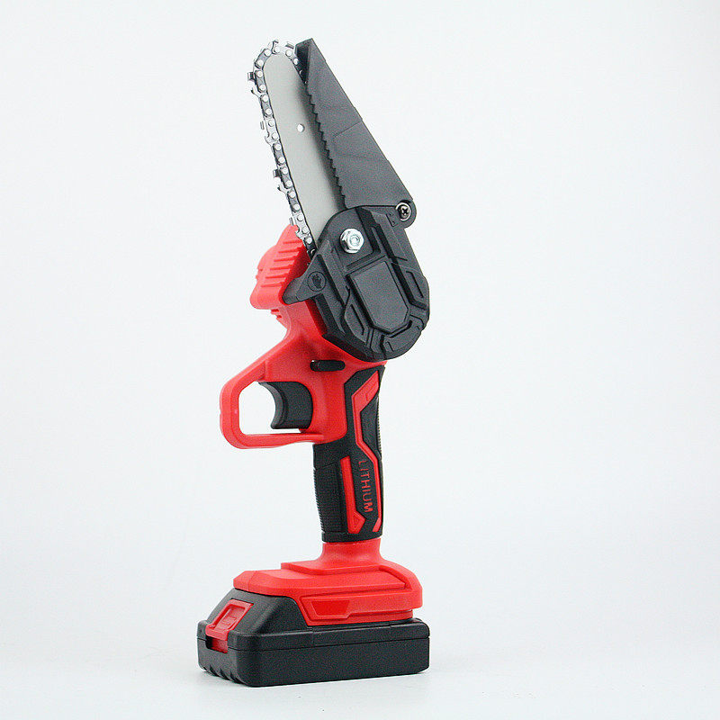 4寸单手电锯手持充电式电动伐木锯锂电电链锯户外园林修枝锯小型