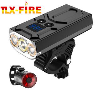 自行车3灯高亮流明车灯夜骑超亮新款可充电强光骑行装备前灯定制