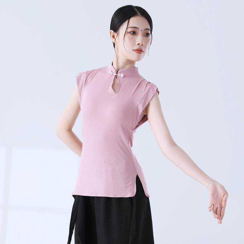 现代舞形体新中式无袖改良旗袍女舞蹈服生日常基训练功服古典舞服